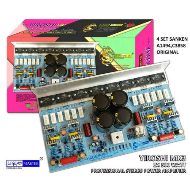 Jual KIT POWER AMPLIFIER STEREO YIROSHI MK3 MK3 1000W PLUS TR FINAL
