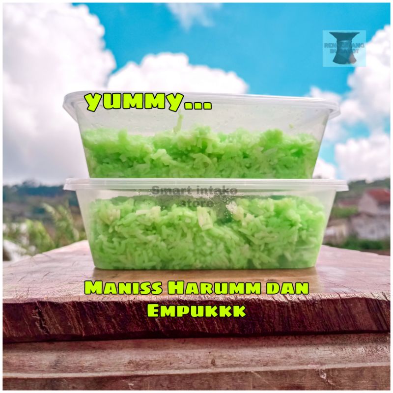 Jual Tape atau Peuyeum Ketan Hijau Manis ber air oleh oleh khas Lembang