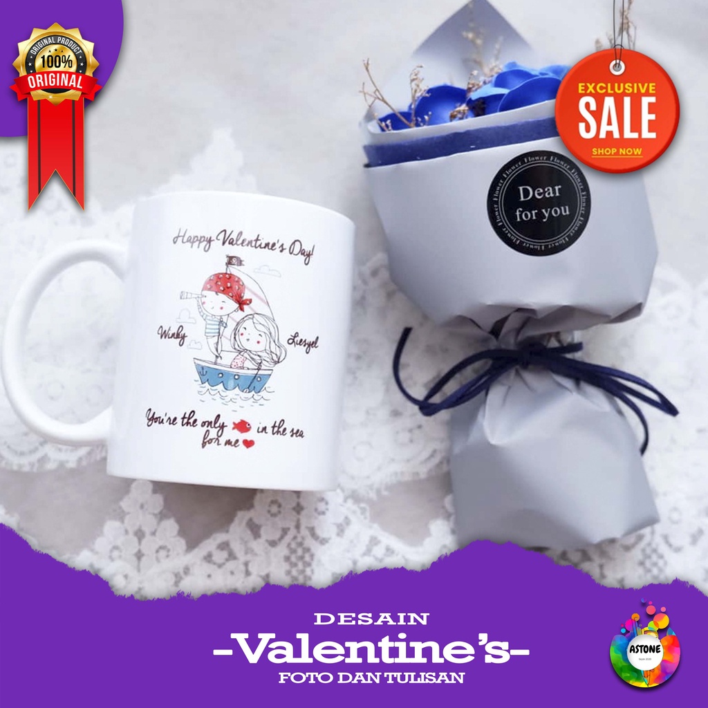 Jual Astone Mug Valentines Kado Hadiah Ulang Tahun Mug Wisuda Unik Mug Custom Cetak 3543