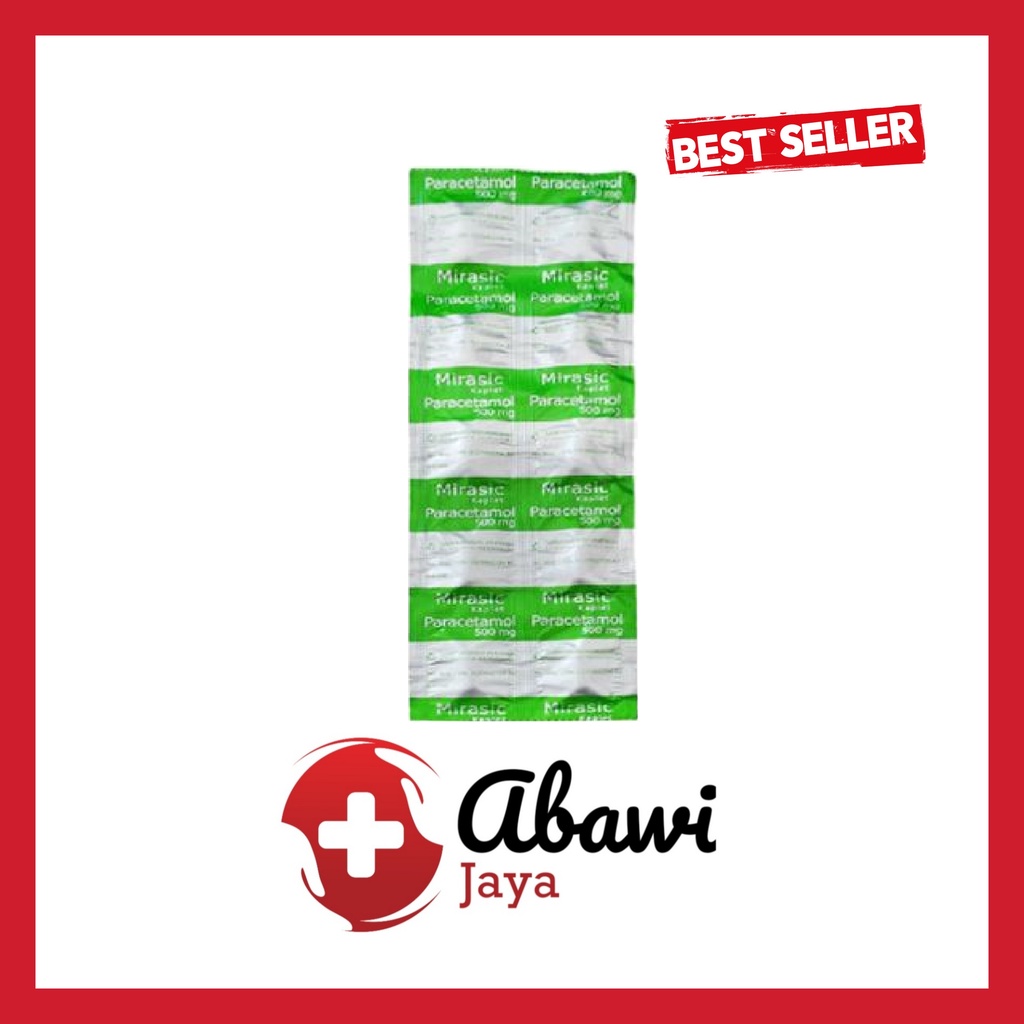 Jual [AB] Mirasic 500 mg 10 Kaplet PER STRIP / MIRASIC PARACETAMOL