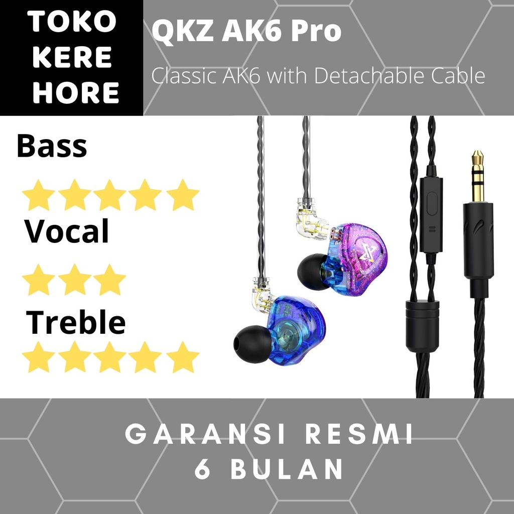 Jual Qkz Ak Pro Detachable Cable Sport Earphone With Mic Shopee Indonesia