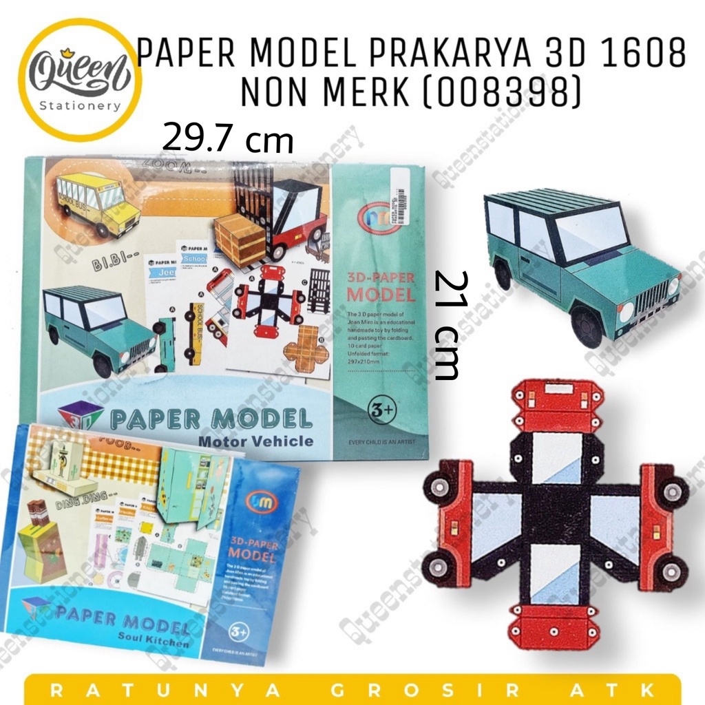 Jual PAPER MODEL PRAKARYA 3D 1608 NON MERK (008398) / MAINAN EDUKASI ...