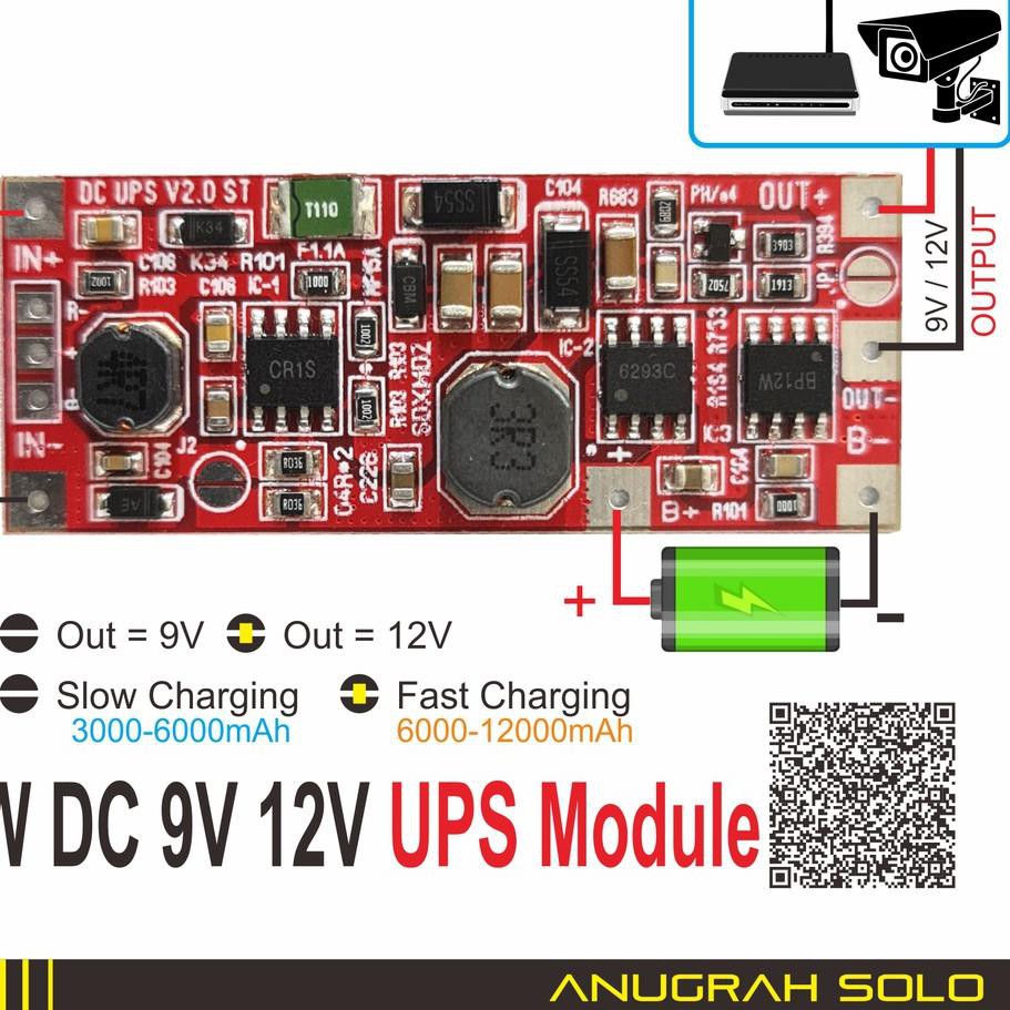 Jual qwe23 DC UPS MODUL 9V 12V 12W , Shopee Indonesia
