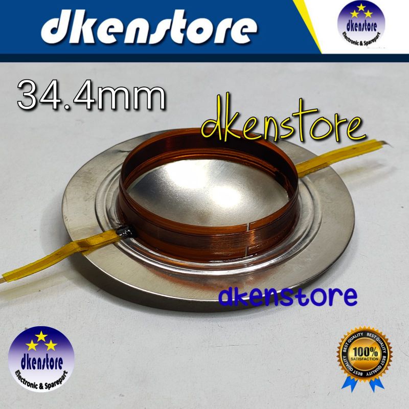 Jual Spool Driver Tweeter 34.4mm Tanpa binding post Polos 34,4 mm ...