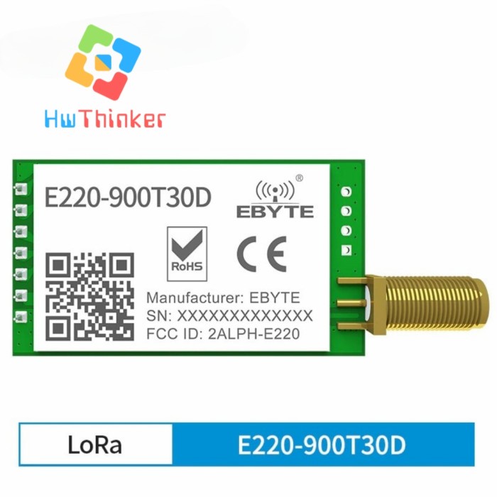 Jual Modul LoRa LLCC68 EByte E220-900T30D 915MHz 850MHz-930MHz 30dBm ...