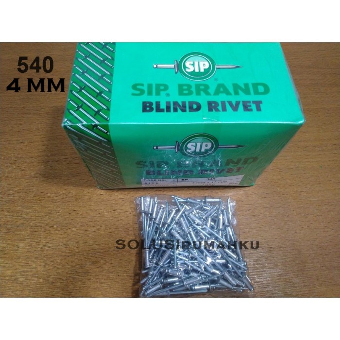 Jual K5K47575 100 Pcs Paku Rivet 540 ( 4 X 11 Mm ) Blind Rivets Rifet ...