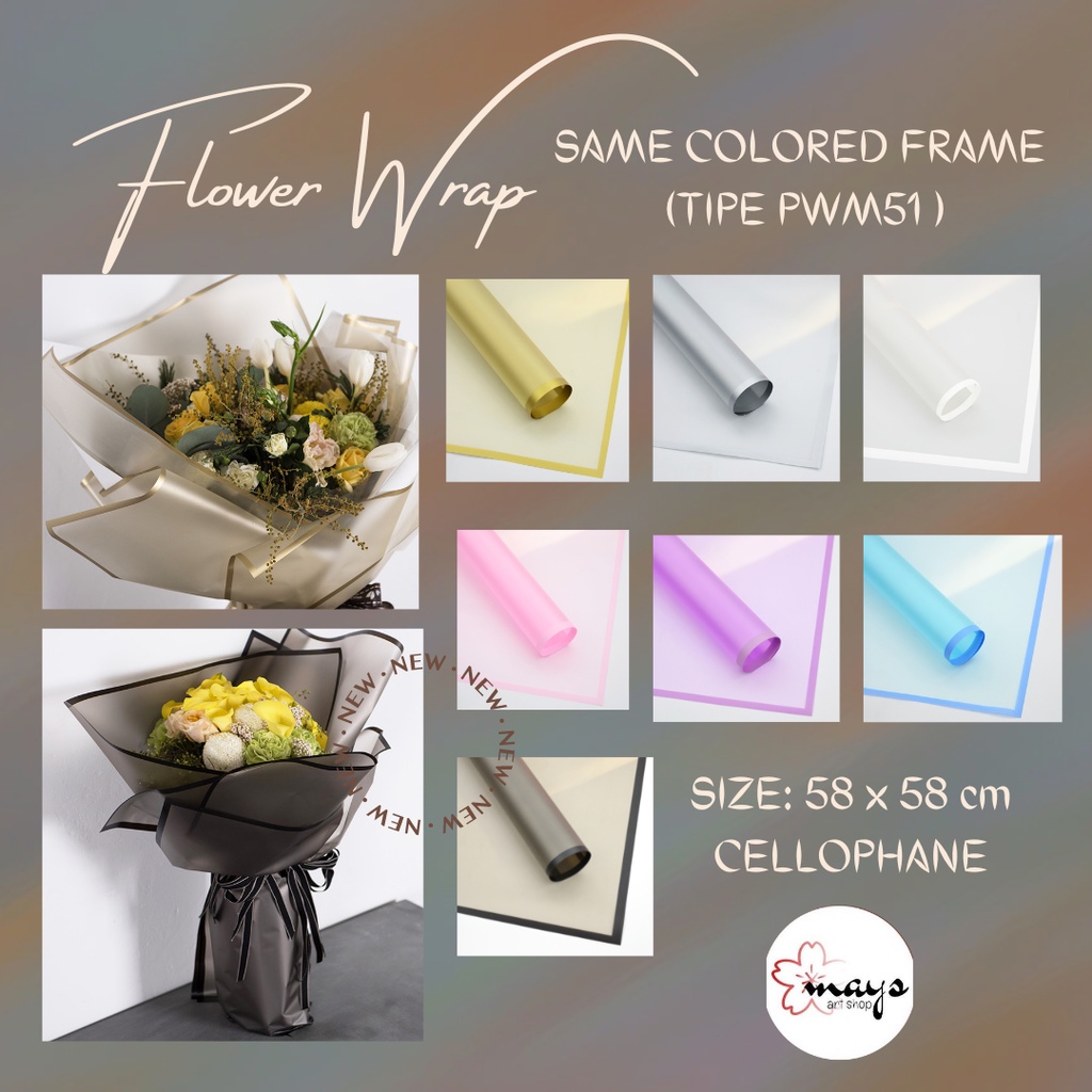 Jual [5 Lembar] Kertas Flower Wrapping - Flower Wrap Paper Cellophane ...