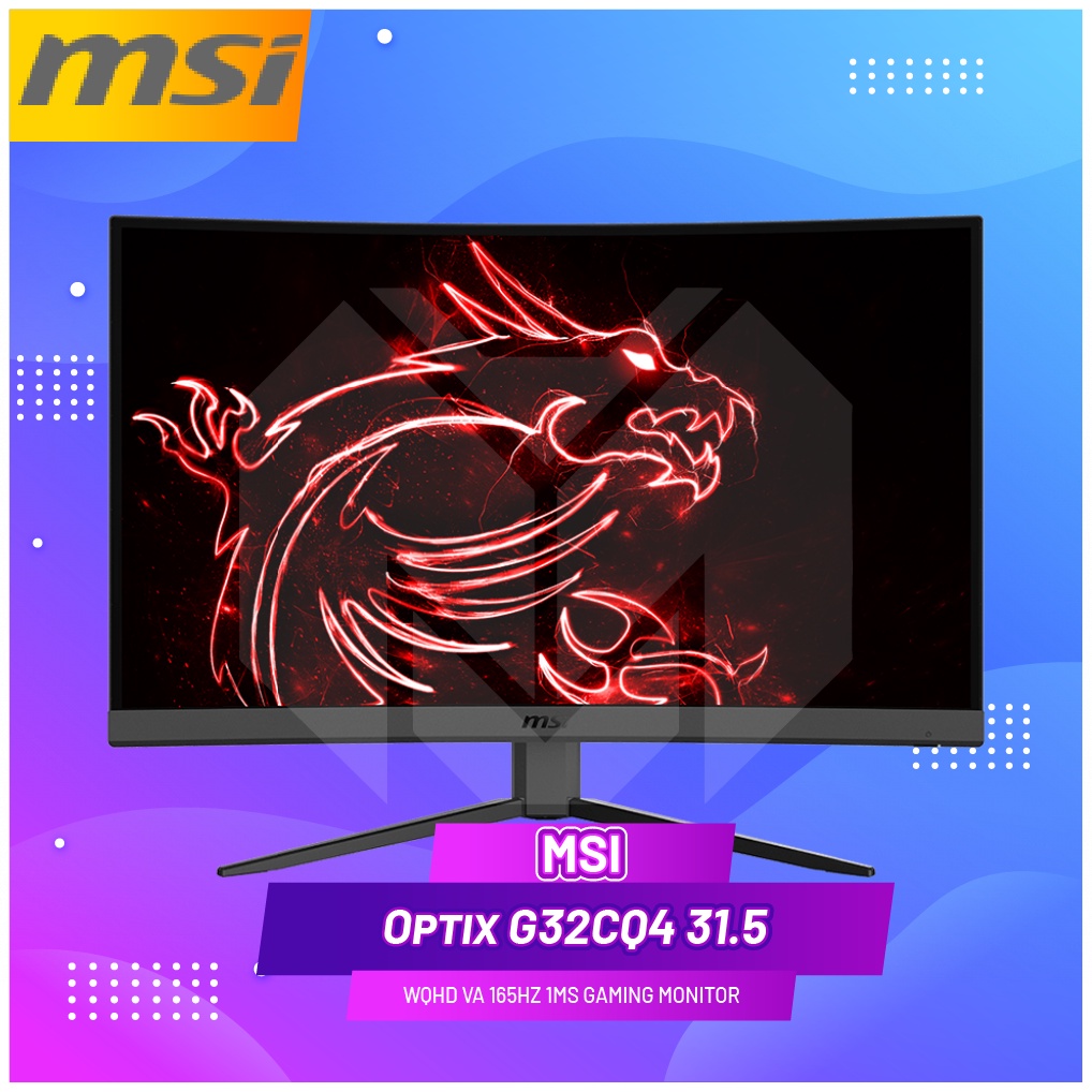 Jual MSI Optix G32CQ4 31.5 Inch WQHD VA 165Hz 1ms Gaming Monitor ...