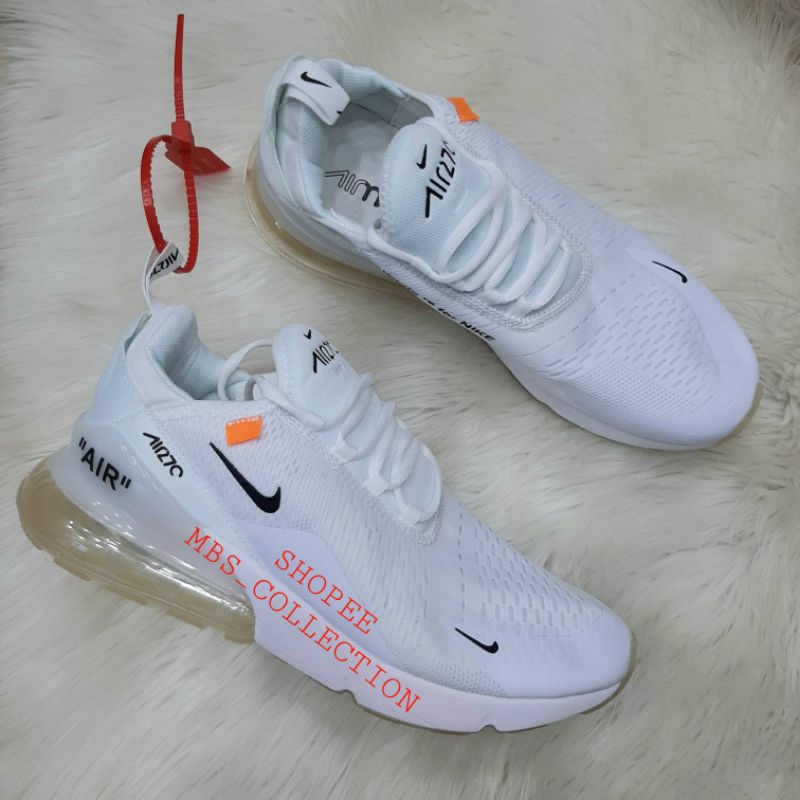 PREMIUM ORIGINAL NIKE AIR MAX 270 OFF WHITE x in WHITE SNEAKERS