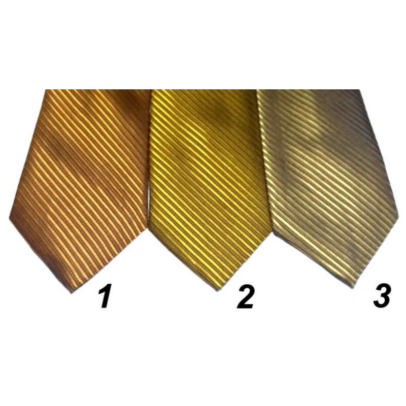 Jual Dasi Pria Warna Gold Tua Gold Terang Champagne Gold Ukuran Medium