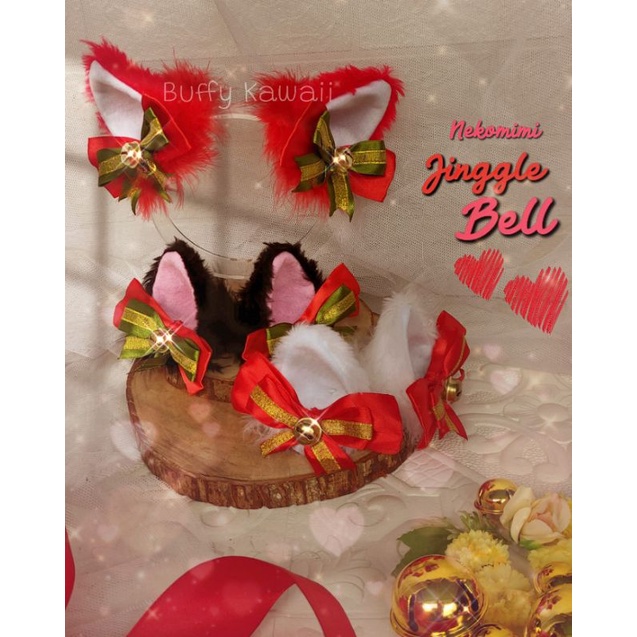 Jual Nekomimi jepit pita bell lonceng cat ears anime cosplay kawaii ...