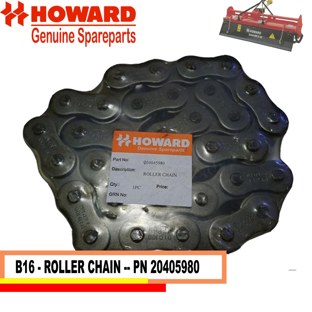 Jual Rantai Rotavator Howard /Roller Chain Rotavator Howard Type B-16 ...