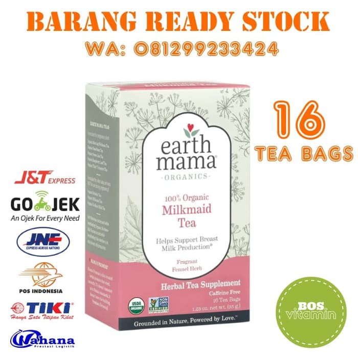 Jual EMAB Earth Mama Angel Baby Organic Milkmaid Tea ASI booster ...