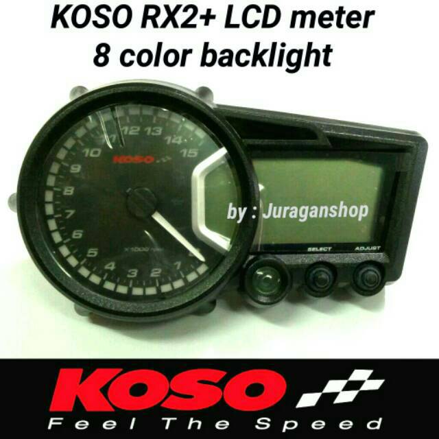 Jual Speedometer RX2+ KOSO LCD Digital universal Motto GP style Koso