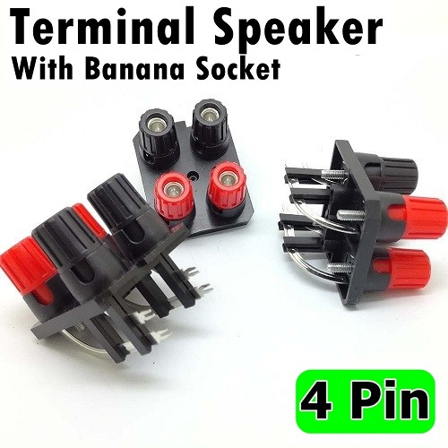 Jual Terminal Box Speaker 4 Pin Banana Connector Witch Binding Post ...