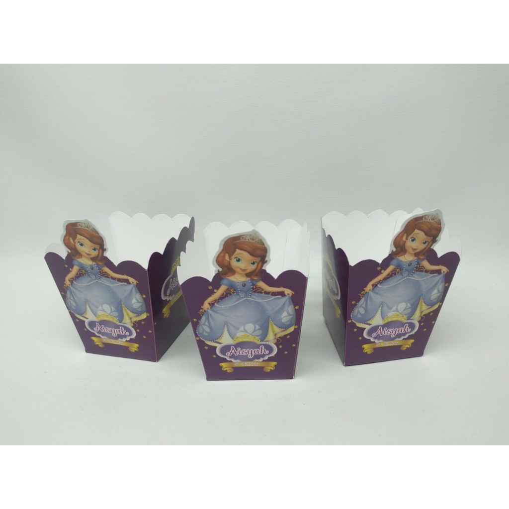 Jual Mini Popcorn Box Custom Tema Princess Sophia | Shopee Indonesia