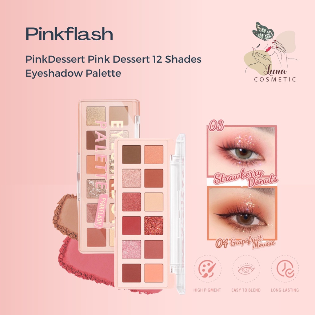 Jual PINKFLASH PinkDessert Pink Dessert 12 Shades Eyeshadow Palette ...
