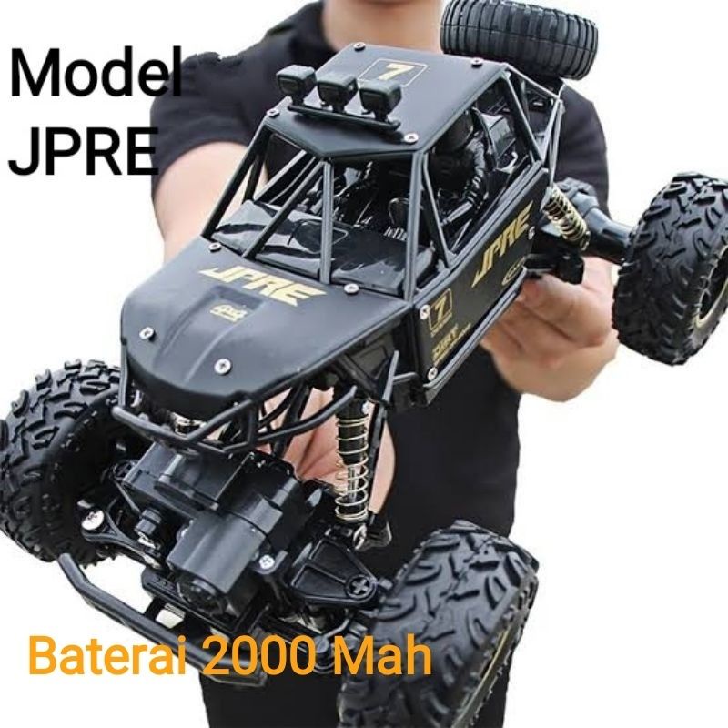 RC rock crawler offroad mobil gunung pemanjat wd monster body besi kokoh
