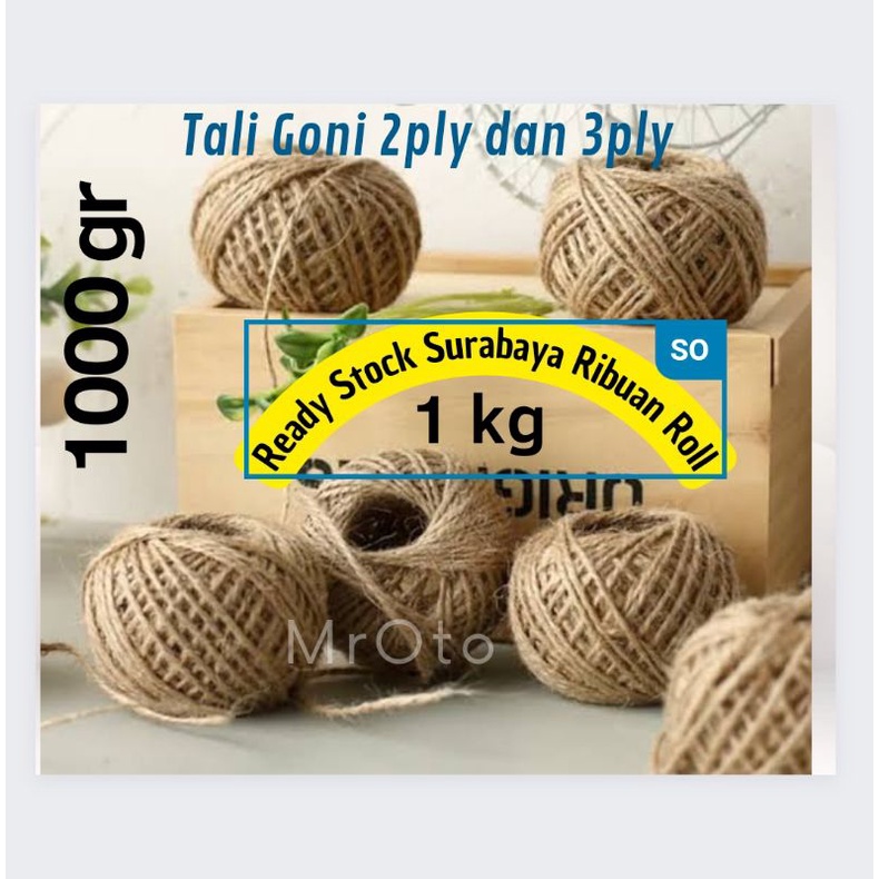 Jual Tali Goni Tali Rami 1kg 2 Ply 3 Ply Penjepit Foto Tali Rami