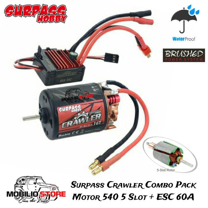 Jual Surpass Crawler 540 Brushed Motor 5 Slot 60a Esc Combo Waterproof Shopee Indonesia 8089