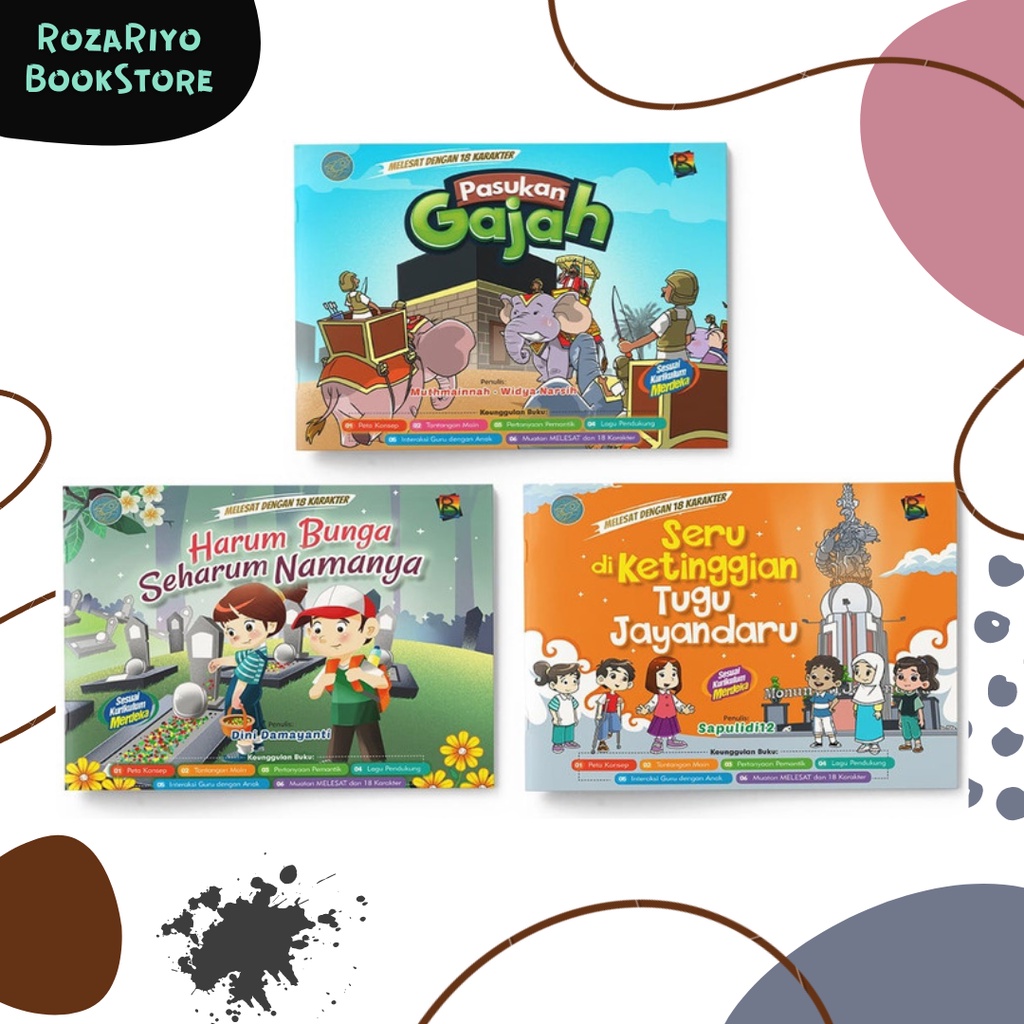 Jual Buku Cerita Bergambar - Buku MELESAT dengan 18 Karakter - Buku