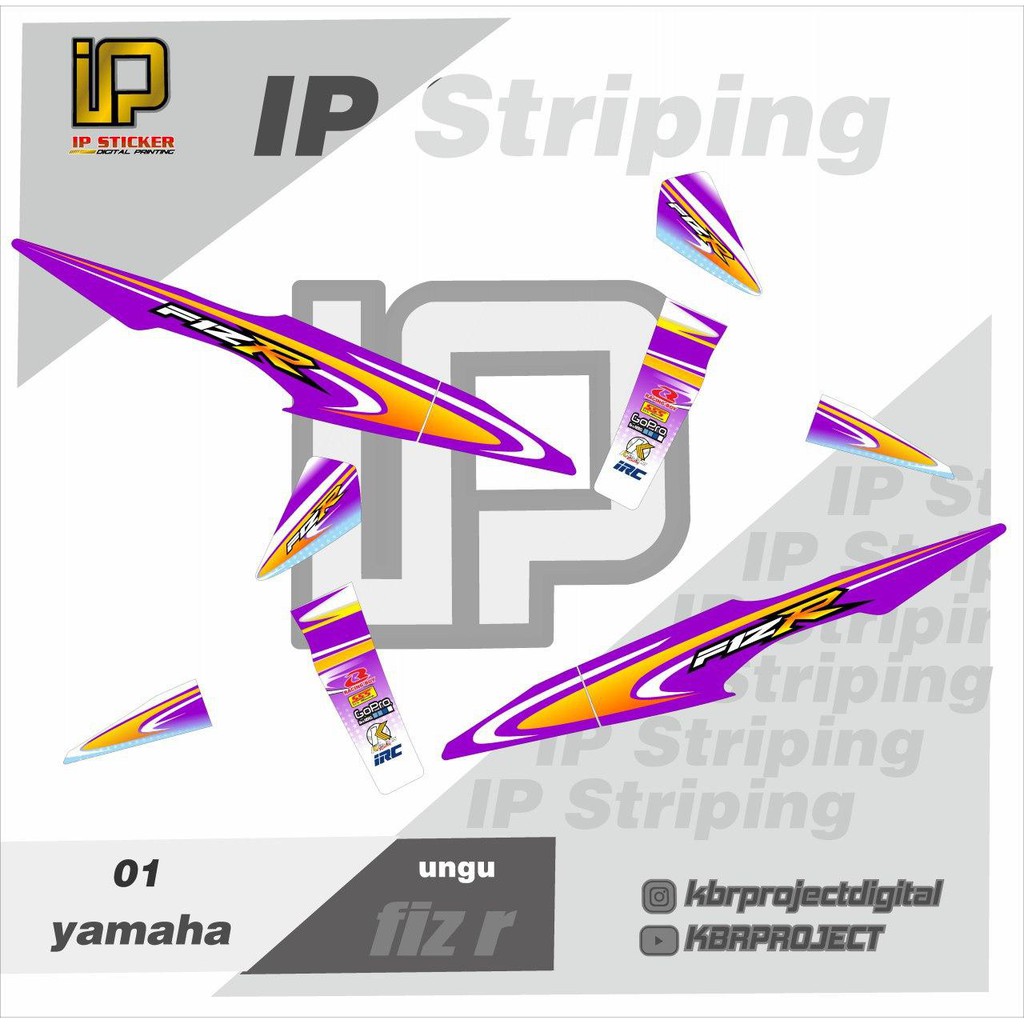 Jual (cod) stiker motor - striping fiz r - motor yamaha - motor ...