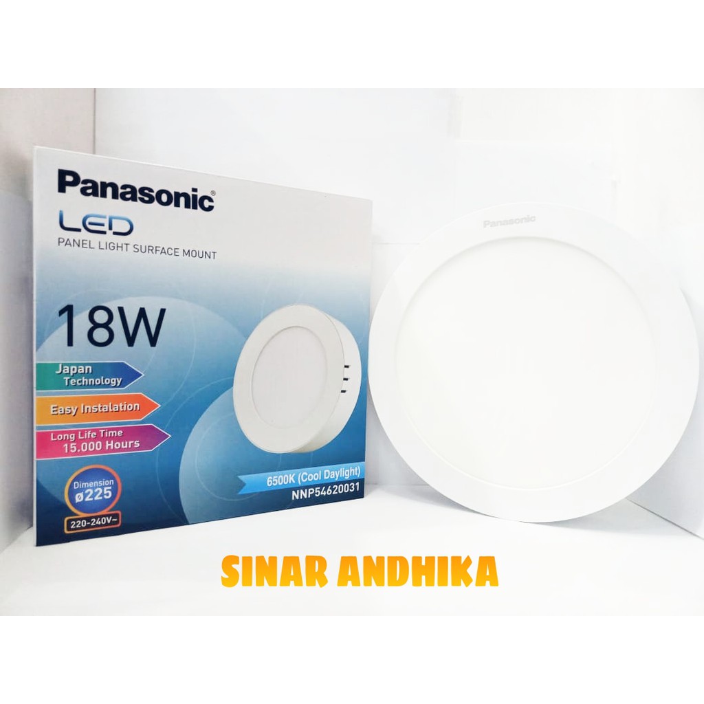 LAMPU LED PANEL OUTBOW BULAT PANASONIC 18 WATT NNP 54620 NNP 54600