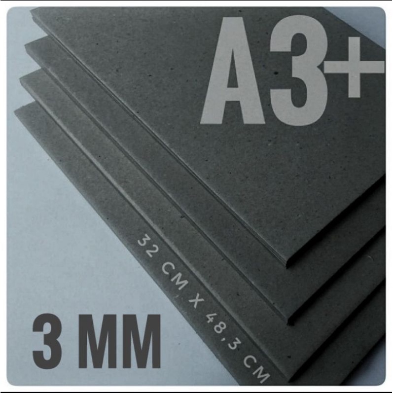 Jual KARTON BOARD 3 MM / NO.20 UKURAN A3+ / 32 CM x 48,3 CM ( ISI 5 ...