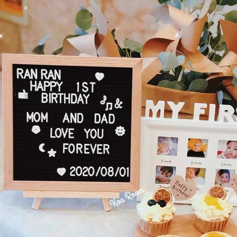 Jual Felt Letter Board ( Papan Nama Bayi ) | Shopee Indonesia