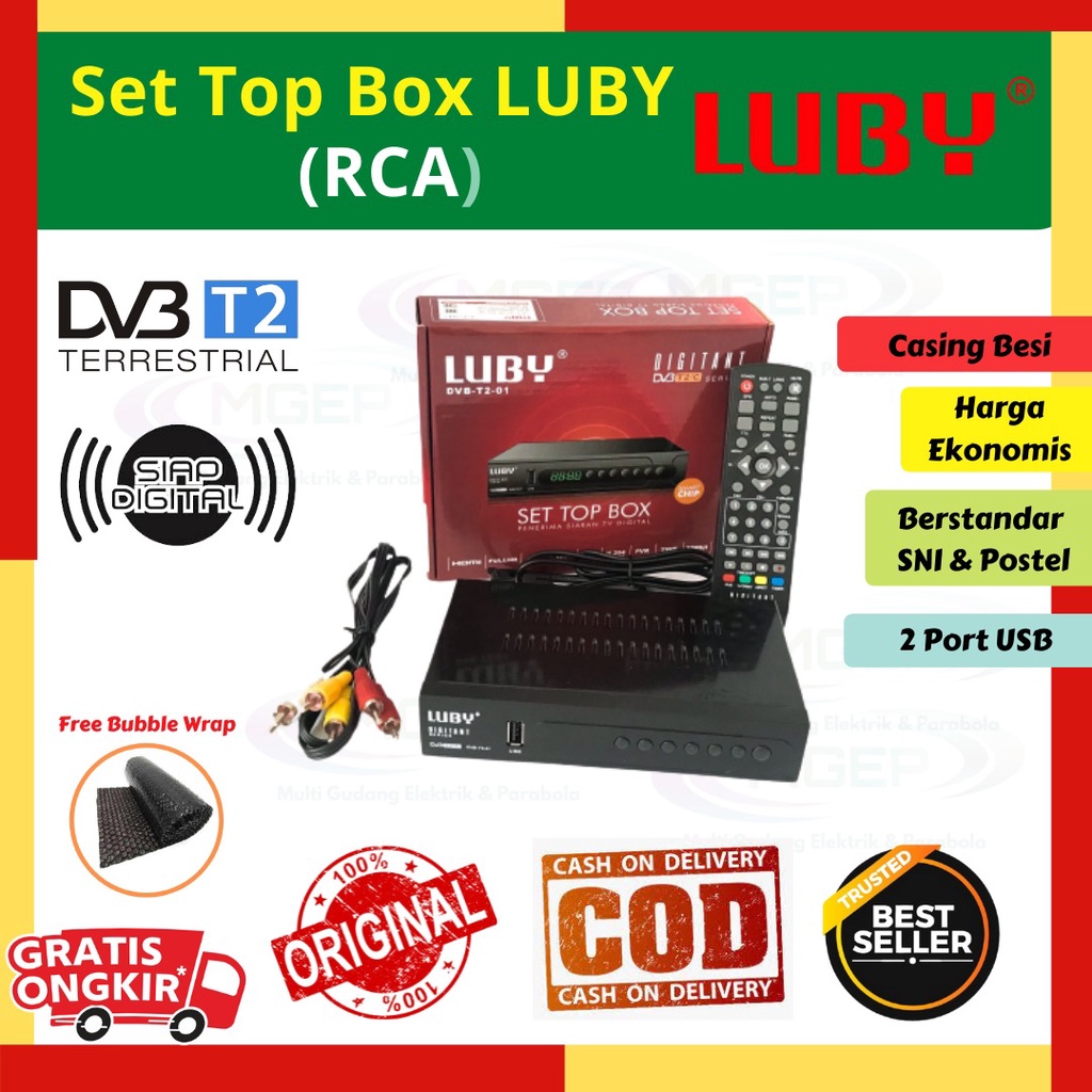 Jual Set Top Box Luby 01 & 02 DVB T2 Siaran Digital Terestrial Resmi ...