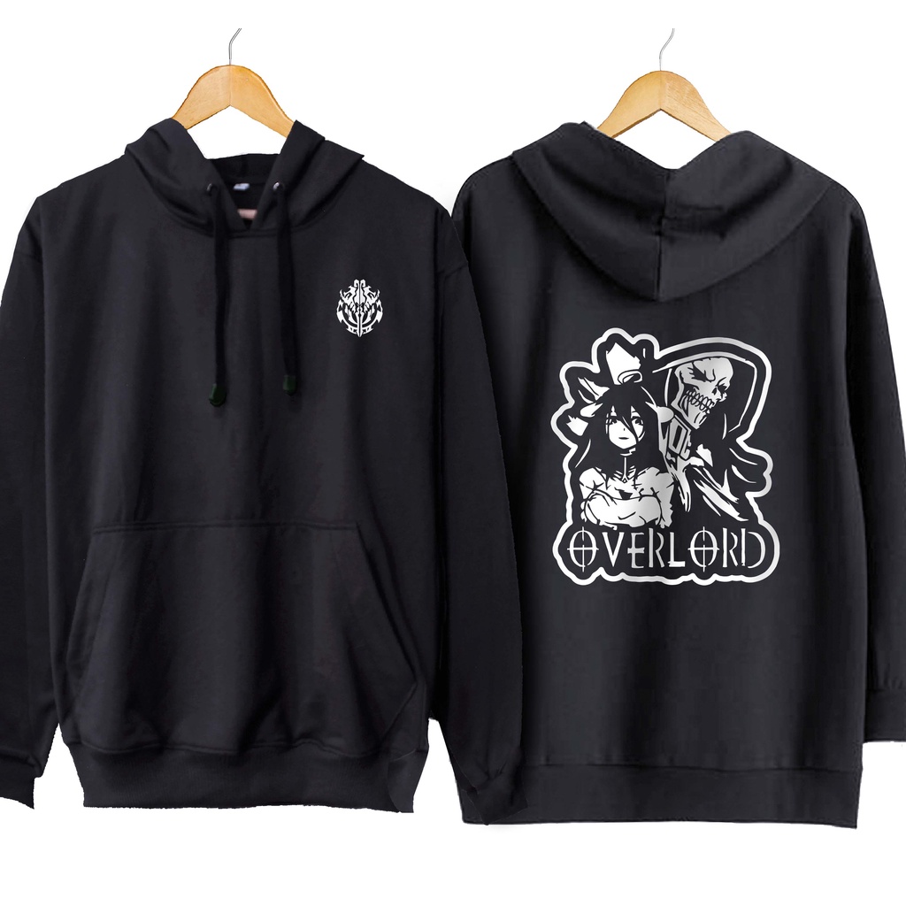 Jual Jaket hoodie jumper anime ALBEDO AND AINZ OVERLORD material