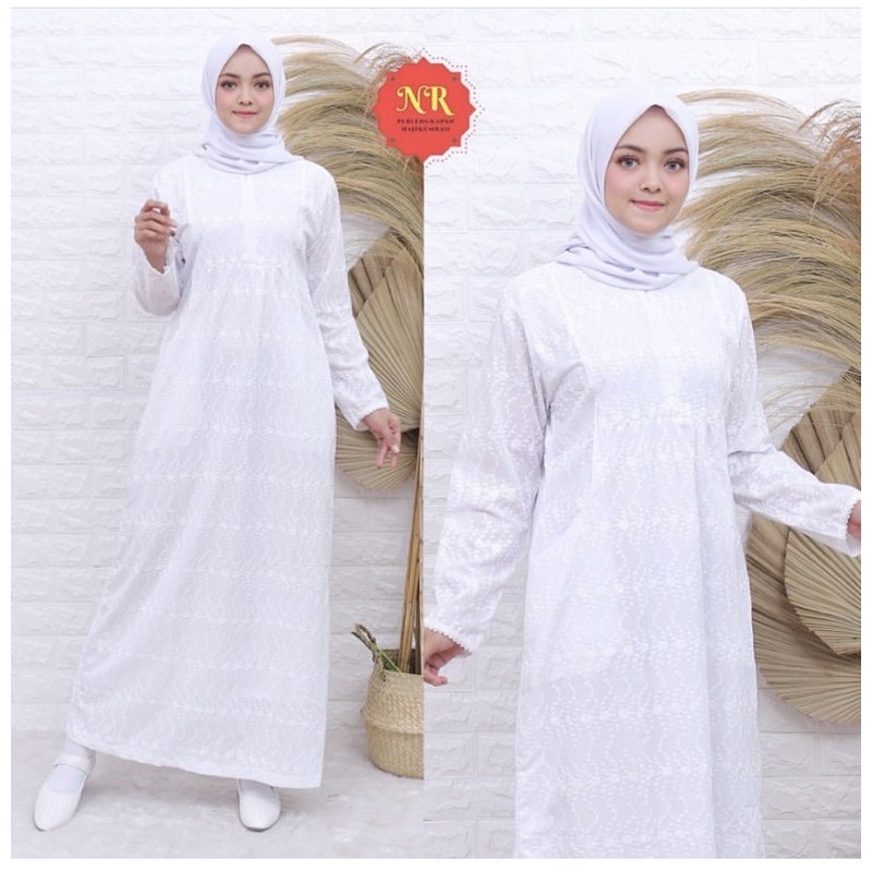 Jual Gamis Putih Wanita Umrah Dan Haji Perlengkapan Haji Umroh Sk2 Standar Gamis Ihrom 9418