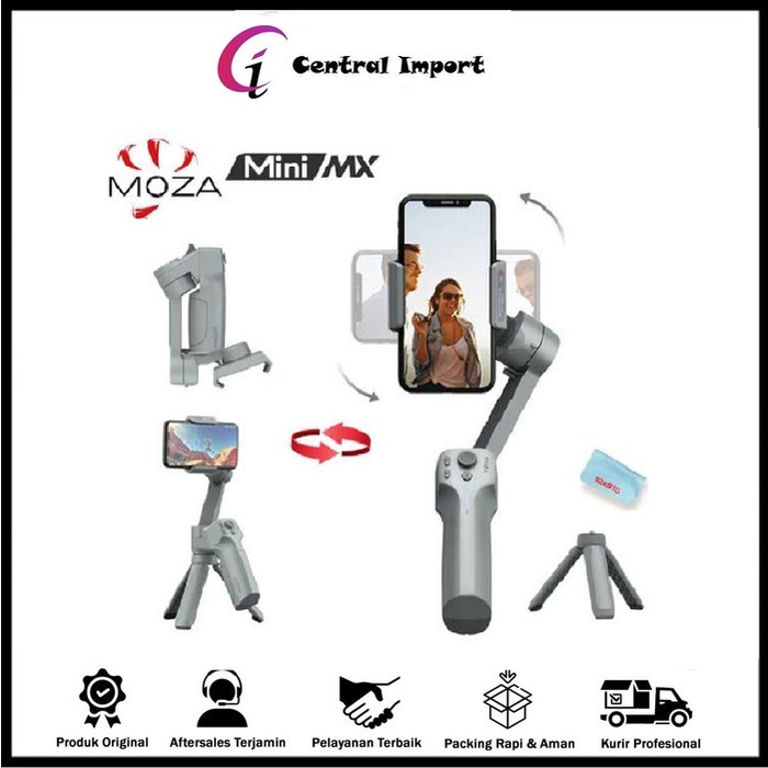 Jual MOZA Mini MX-3 Axis Folding Stabilizer Handheld Gimbal Original ...