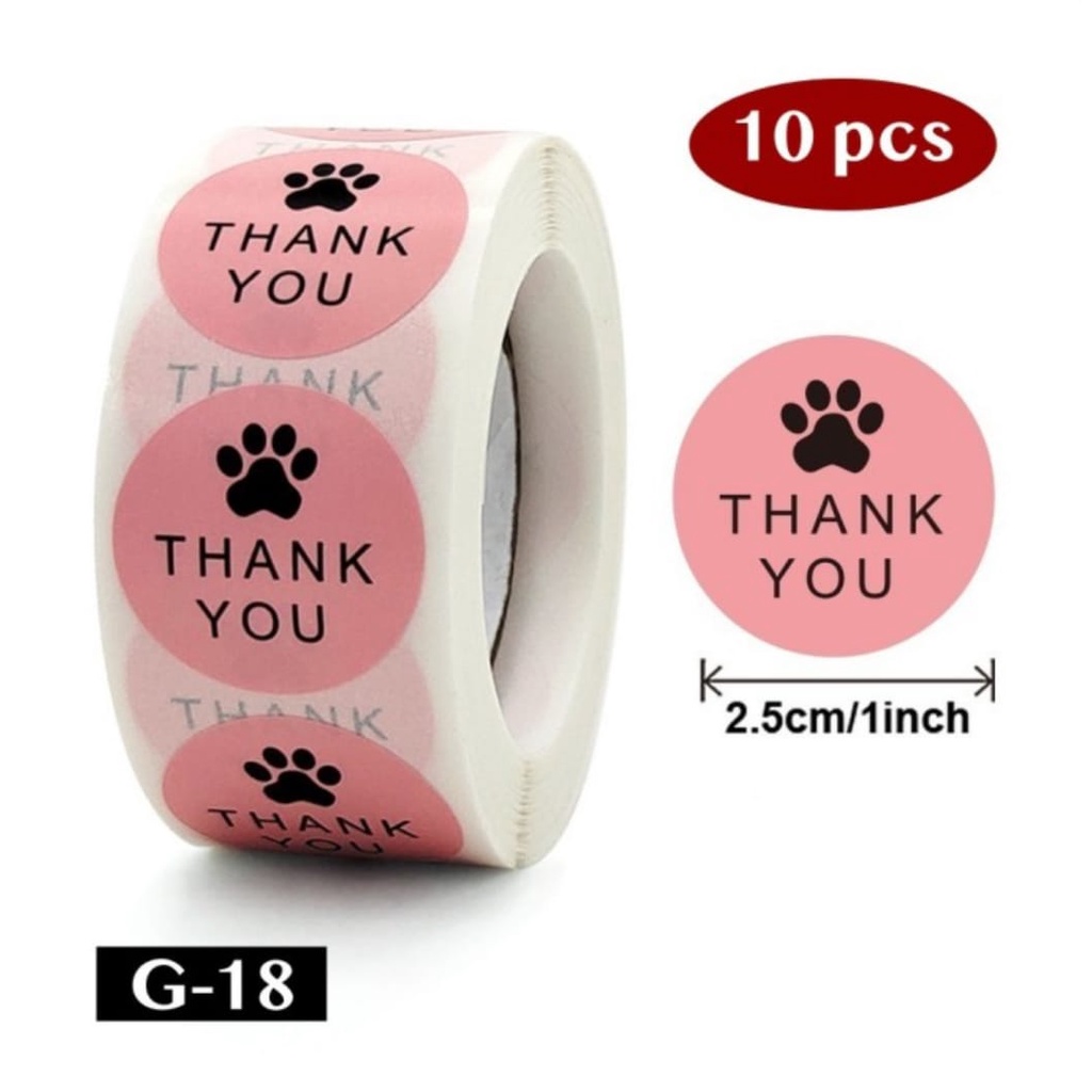 Jual STIKER THANK YOU 10 PCS Warna Pink | Shopee Indonesia