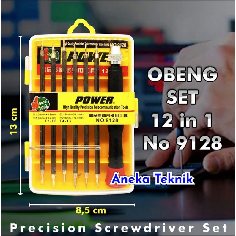 Jual Obeng 12 in 1 NO. 9128 IMPACTER SET TOOLKIT - Screwdrivers Travel ...