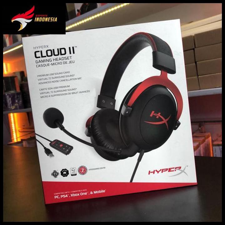 Jual HyperX Cloud-II Red Gaming Headset | Shopee Indonesia