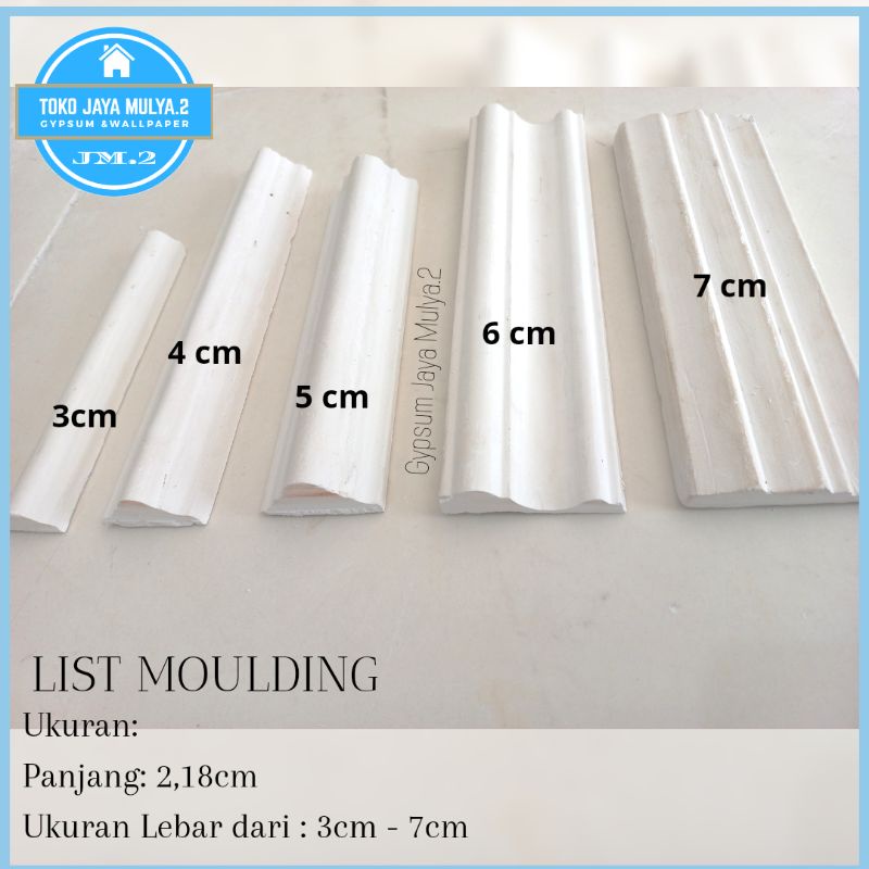 Jual LIST GYPSUM WALL MOULDING UKURAN ( 3CM & 4 CM) JAYA MULYA2