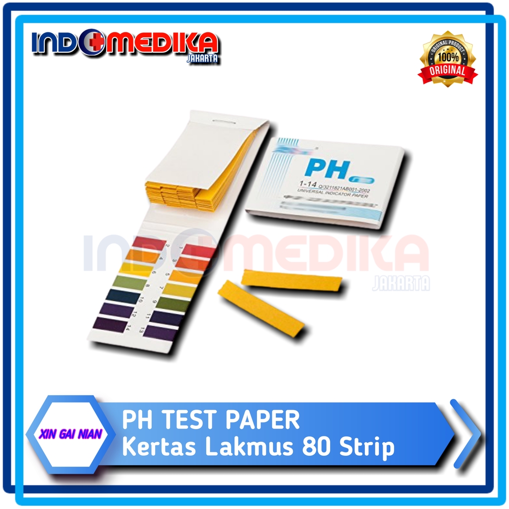 Jual PH Test Paper / Kertas PH Meter / Kertas Lakmus 80 Strip / PH ...