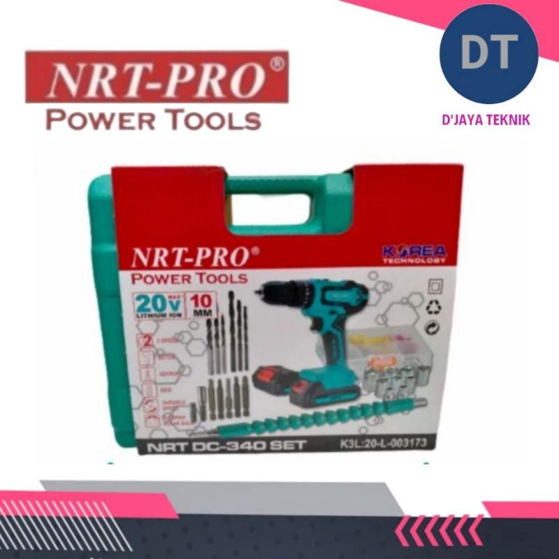 Jual Mesin Bor Beton Baterai Cordless Drill Nrt Pro Dc Set Model