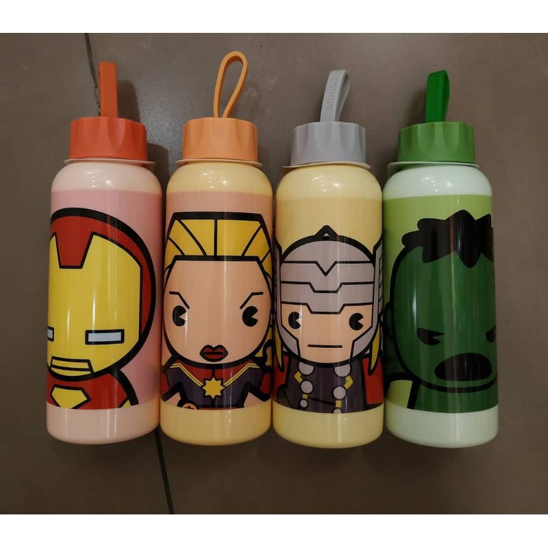 Jual Miniso Botol Minum Marvel / Miniso Marvel Glass Water Bottle ...