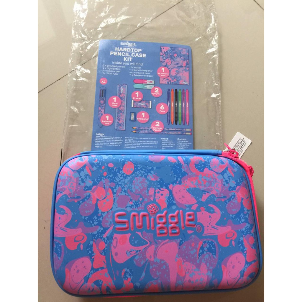 Jual Kotak Pensil Smiggle Lengkap dengan isi Smiggle Vibes Hardtop ...
