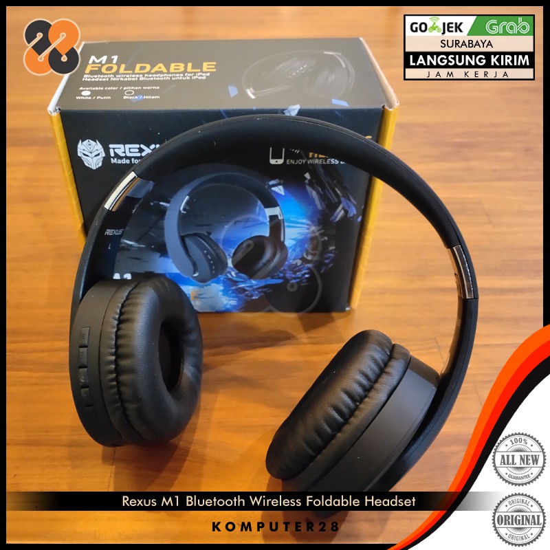 Jual Rexus M1 Bluetooth Wireless Foldable Headset - Radio FM - Mic ...