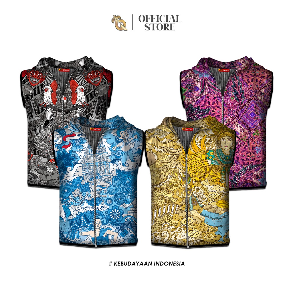 Jual Queenzie Rompi Hoodie Full Printing Motif Kebudayaan Kekinian ...