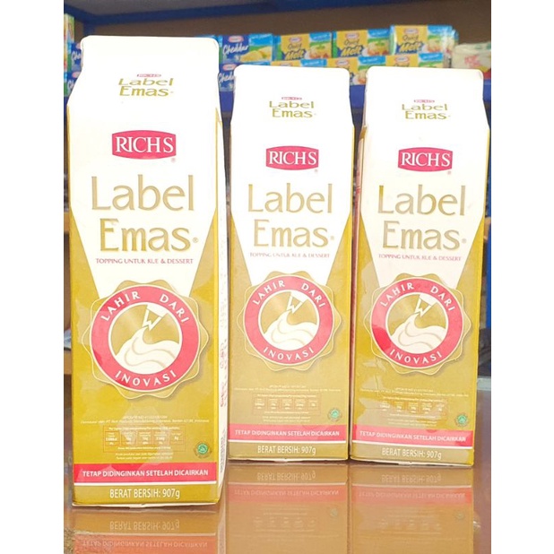 Jual Rich Gold Label Whipping Cream 907Gr / Whip Cream Gold Label