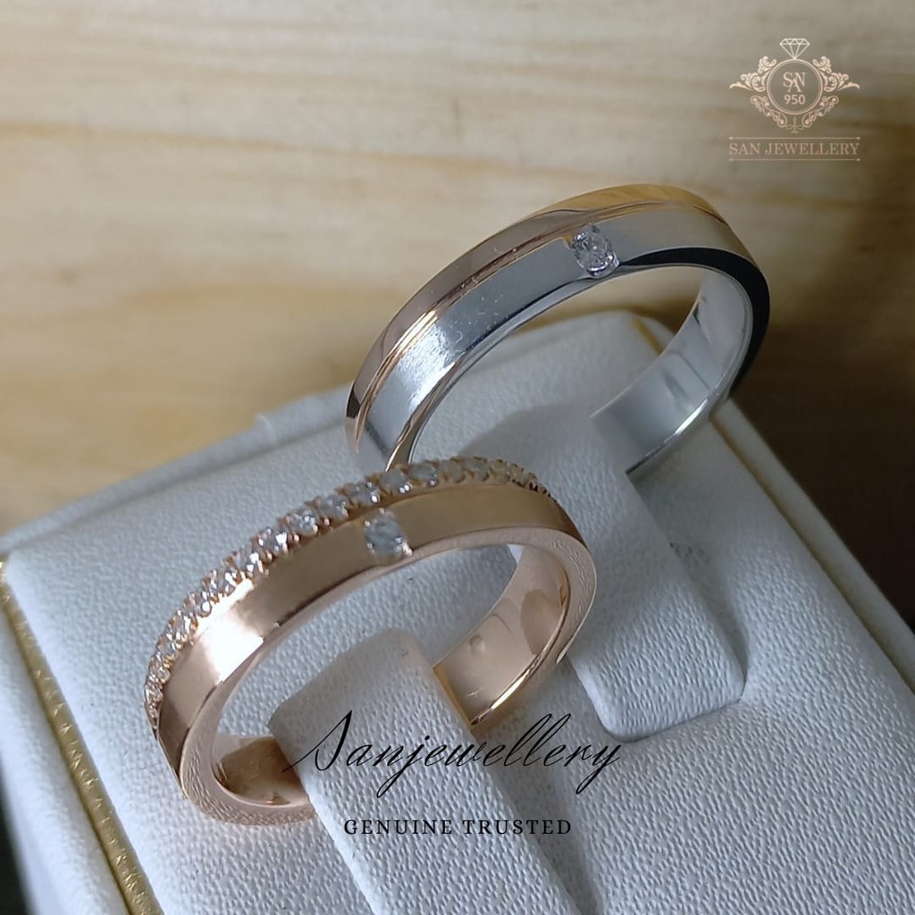 Jual Couple Ring Nikah & Tunangan – Pilihan Emas Putih Perak Palladium ...