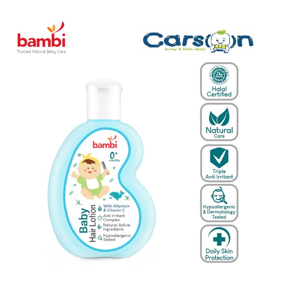 Jual Bambi Baby Hair Lotion With Candlenut, Aloe Vera & Celery 100ml ...