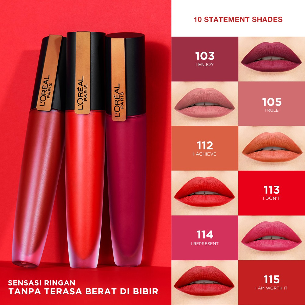 Jual Loreal Lipstick rouge signature | Shopee Indonesia