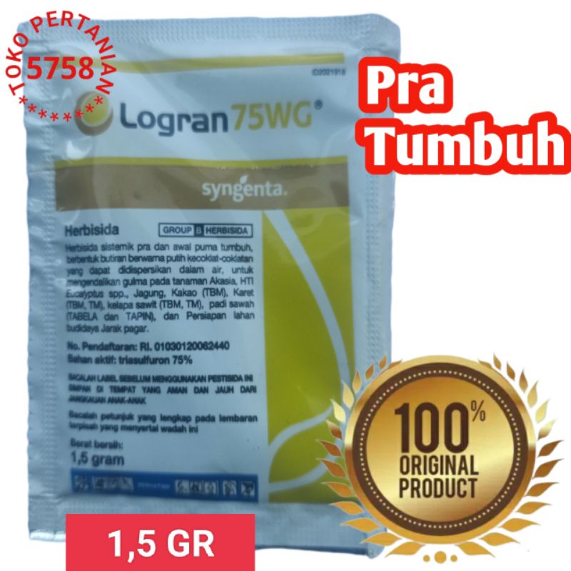 Jual Herbisida Logran 75 WG 1,5 Gr - Herbisida Sistemik Pra dan Awal ...