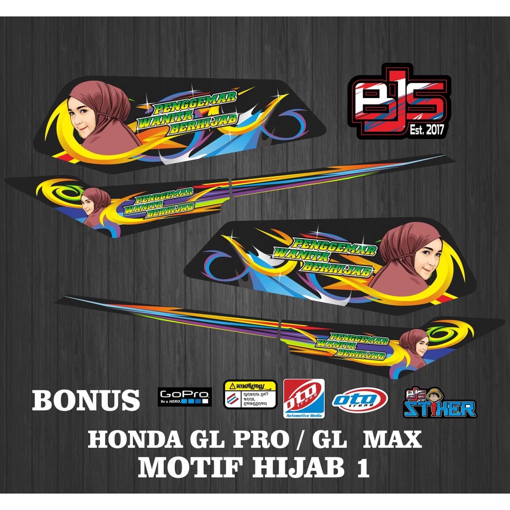 Jual [COD] Stiker Sticker Striping gl pro penggemar wanita berhijab ...