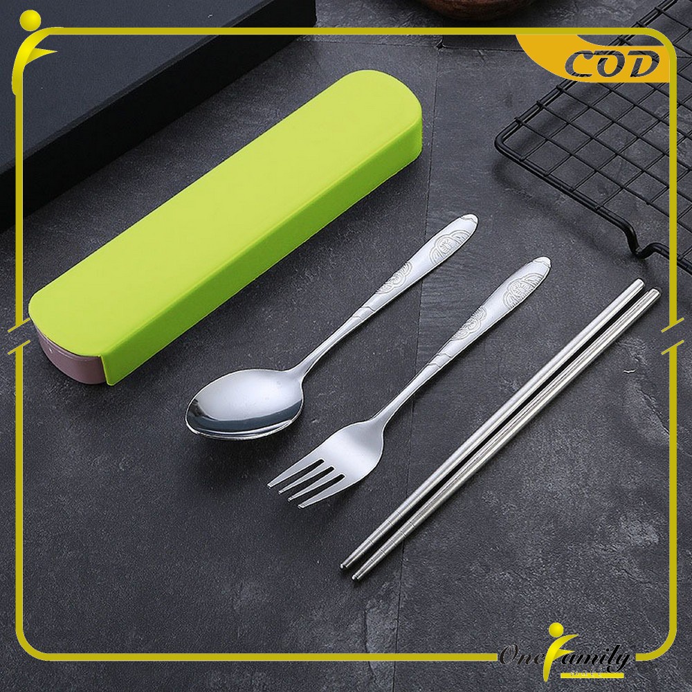 Jual ONE-C495 Sendok Set 3IN1 Stainless Steel / Alat Makan Sendok Garpu ...